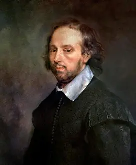 Shakespeare Prints: William Shakespeare. Portrait of Shakespeare by Gerard Soest