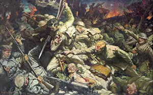 Early 20th Prints: Williams Christopher - the Welsh at Mametz Wood