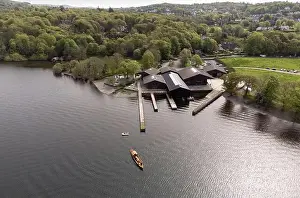 Boating Prints: Windermere, Cumbria's Lake District National Park, northwest England