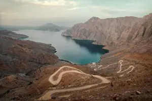 Emirate Prints: Winding mountain road in Musandam Oman taken in May 2022