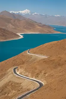 Himalayan Prints: Winding road leading through the Tibetan Himalayas