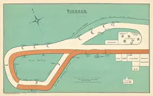 Windsor racecourse, Berkshire. BAYLES 1903 old antique vintage map plan chart