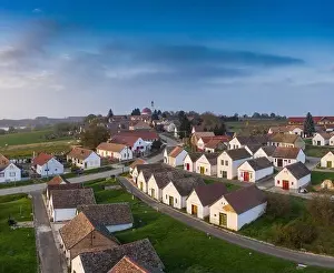 Villány Prints: Wine cellars in a row in Southern Hungary in Palkonya village