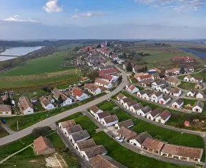 Wine cellars in a row in Southern Hungary in Palkonya village