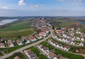 Villány Prints: Wine cellars in a row in Southern Hungary in Palkonya village