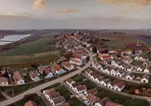 Villány Prints: Wine cellars in a row in Southern Hungary in Palkonya village