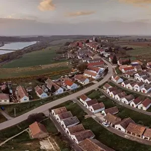 Wine cellars in a row in Southern Hungary in Palkonya village