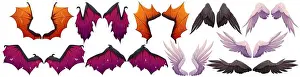 Fable Prints: Wings of demon and angel Halloween collection