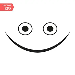 Lovable Prints: Winking line smiley. Thin line smile emoticons isolated on a white background