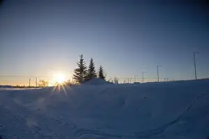 Rovaniemi Prints: Winter landscape in Kiruna, Lapland, northern Sweden. Photographed in January