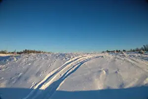 Rovaniemi Prints: Winter landscape in Kiruna, Lapland, northern Sweden. Photographed in January