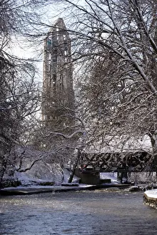 Riverwalk Prints: Winter in Naperville. Dupage river