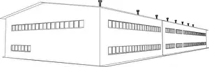Eps10 Prints: Wire-frame industrial building
