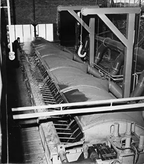 Baths Prints: Wirsbo Bruk's new pipe. Spiralbet. Plant in bath with sulfuric acid, 1967