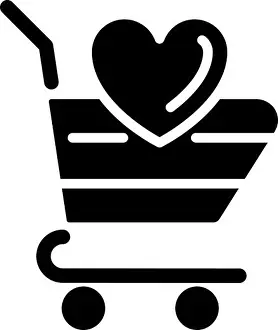 Desire Prints: Wish list black glyph icon