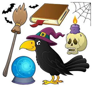 Claw Prints: Witch crow theme set 1