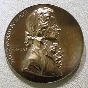 1896 Prints: Wolfgang Amadeus Mozart in Vienna, by Anton Scharff, 1896 Bode Museum DSC02845