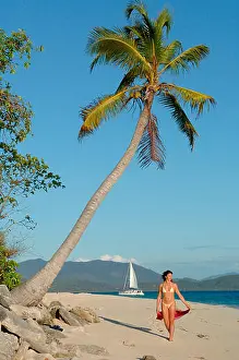 Leisure Time Prints: Woman at beach, Isle of Nosy Be, Madagascar
