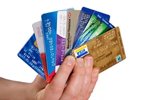 Credit Card Prints: woman holding credit cards