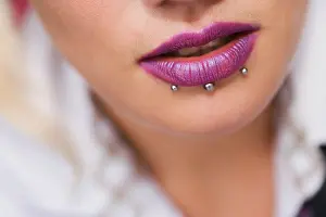 Teens Prints: Woman with pierced lip