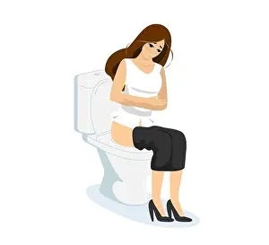 Problem Prints: Woman pissing or pooping in WC