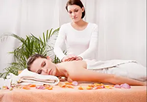 Masseuse Prints: woman, relaxation, female, massage, masseuse, spa, wellness, woman, laugh
