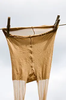 Legs Prints: Woman s tights on a washing line