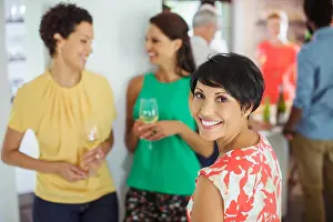Weekend Activities Prints: Woman smiling at party
