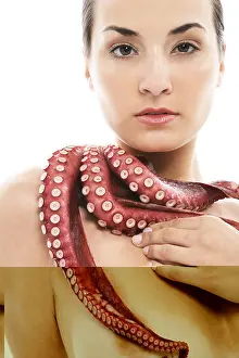 Intense Prints: Woman with tentacles wrapped around her shoulders