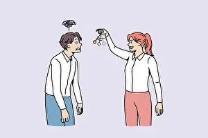 Manipulate Prints: Woman use hypnosis on weak man
