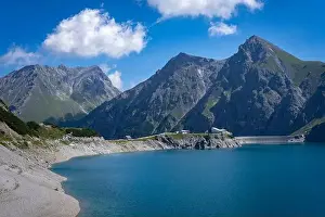 Totalp Prints: Wonderful landscape at the Luenersee with dam wall and rocks in Vorarlberg, Austria