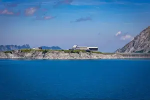 Totalp Prints: Wonderful landscape at the Luenersee with dam wall and rocks in Vorarlberg, Austria