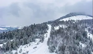 Smotrich Prints: Wonderful landscapes of the Carpathian mountains covered with the first snow in Ukraine near the village of Pylypets