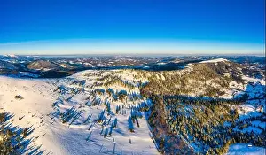 Smotrich Prints: Wonderful landscapes of the Carpathian mountains covered with the first snow in Ukraine near the village of Pylypets