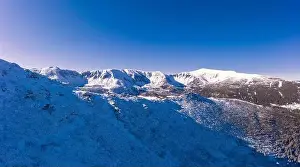 Wonderful landscapes of the Carpathian Mountains covered with snow