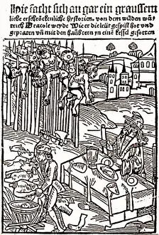 1560 Prints: Woodcut of Vlad III, c. 1560, reputedly a copy of an original made during his lifetime