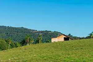 High View Prints: A wooden barn in the countryside of Tres Coroas - Rio Grande do Sul state, Brazil
