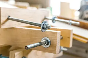 Construct Prints: Wooden beams connected with metal screws