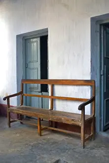Dhaka Prints: Wooden bench, Old Dhaka, Bangladesh, Asia