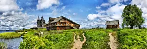 Old House Prints: The wooden buildings of the ancient Russian architecture