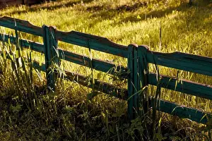 Lightning Prints: Wooden fence during golden hour with contrast light