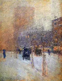 Work by Childe Hassam. before 1935 136 Hassam - late-afternoon-new-york-winter-1900