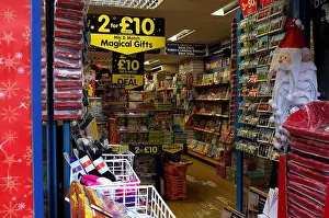 Retailing Prints: the works discount books shop in high street canterbury kent uk november 2015