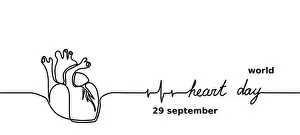 Continuous Prints: World heart day for banner design