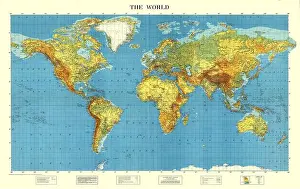 Global Map Prints: World map of 1947