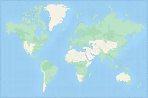 Map Of The World Prints: World Map with countries. Political vector World Map. Vector illustration
