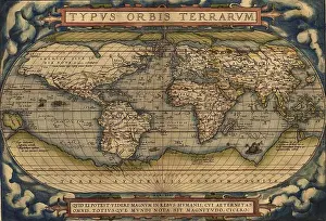 1500s Prints: World map from Theatrum Orbis Terrarum (1570)