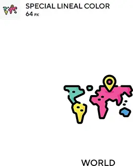 Land Art Prints: World Special lineal color vector icon. World icons for your business project