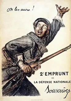 Vintage Poster Prints: World War I propganda - On les aura! 2e Emprunt de la Défense Nationale