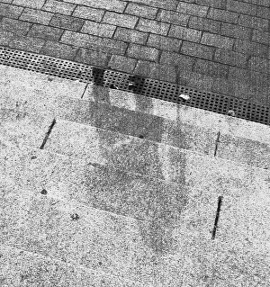 Bank Prints: World War II, Human shadow on bank steps